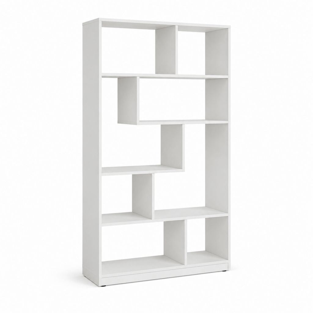 Libreria a giorno bianca in pannello truciolare 80 x 30 x 180 cm